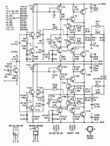 Мостовой транзисторный УНЧ 180 Вт схема