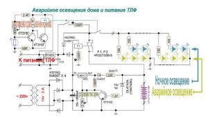 Аварийное освещение для дома схема