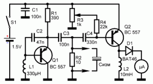 Измеритель ESR с питанием 1,5V схема