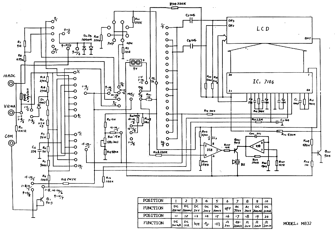 Dt 181 мультиметр схема