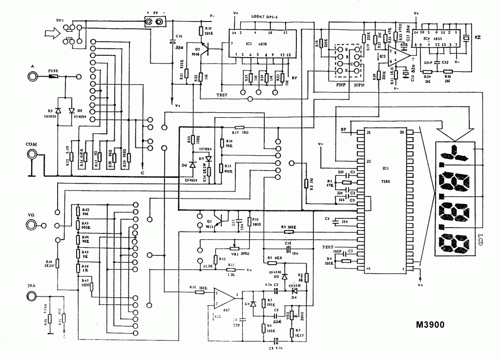 Dt182 мультиметр схема и ремонт