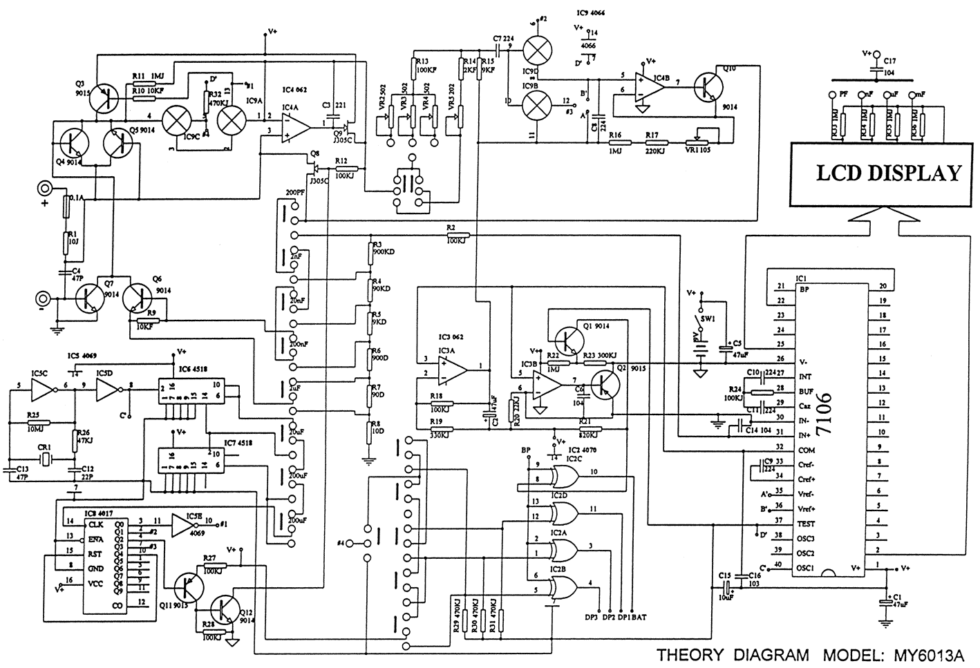 Схема мультиметра m890d