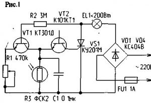 Регулятор освещенности схема первая