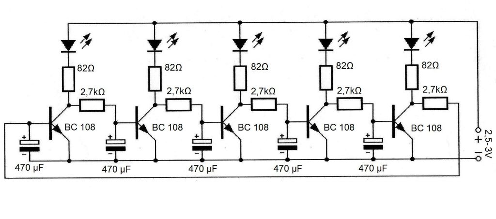 Устройство световых эффектов на светодиодах